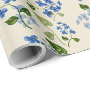 Papier Cadeau Beau myosotis sans couture floral bl de motif
