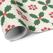 Papier Cadeau Beau Noël de la campagne (Coin rond)