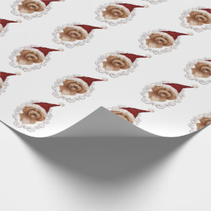 Papier Cadeau Beau Noël de peinture de chien de Labradoodle