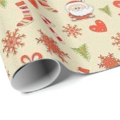 Papier Cadeau Beau Noël inspiré (Coin rond)