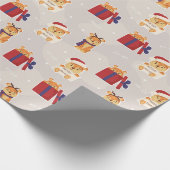 Papier Cadeau Beau Noël/Nouvel An Papier d'enveloppement de tigr (Coin)