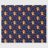 Papier Cadeau Beau Noël/Nouvel An Papier d'enveloppement de tigr (Plat)