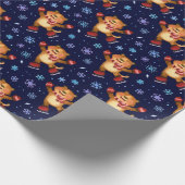 Papier Cadeau Beau Noël/Nouvel An Papier d'enveloppement de tigr (Coin)