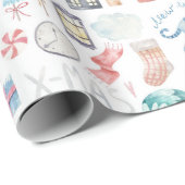 Papier Cadeau Beau Noël/Nouvel An Papier d'enveloppement de tigr (Coin rond)