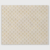 Papier Cadeau Beau Noël or/crème (Plat)