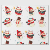 Papier Cadeau Beau Noël, Paysage hivernal (Plat)