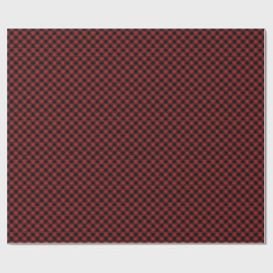 Papier Cadeau Beau Noël Rouge Buffalo Plaid