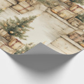 Papier Cadeau Beau Noël Vintage (Coin)