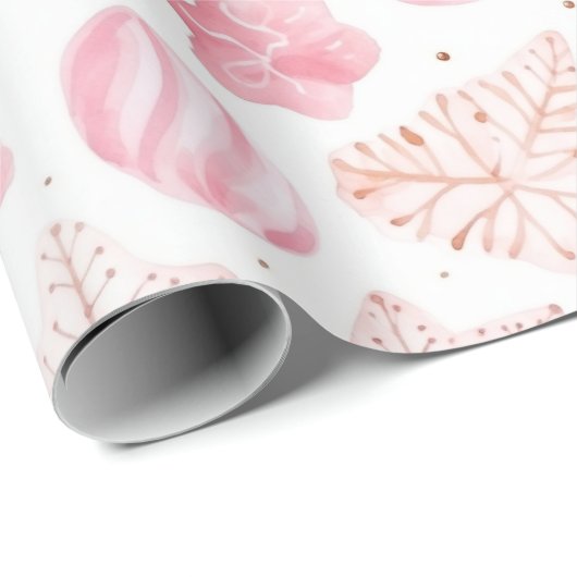 Papier Cadeau Beau pain d'épices aux fraises Noël (Coin rond)