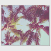 Papier Cadeau Beau palmier tropical autour de l'océan (Plat)
