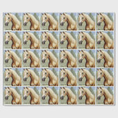 Papier Cadeau Beau Palomino Horse (Plat)