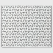 Papier Cadeau Beau papier d'emballage noir blanc papillon (Plat)