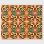 Papier Cadeau Beau papier d'enveloppement de tournesol (Plat)