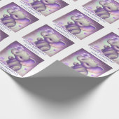 Papier Cadeau Beau papier d'enveloppement éléphant PURPLE (Coin)