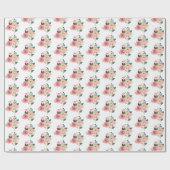 Papier Cadeau Beau Papier d'enveloppement Floral|Pour n'importe  (Plat)