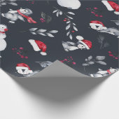 Papier Cadeau Beau papier enveloppant de pingouins de Noël (Coin)