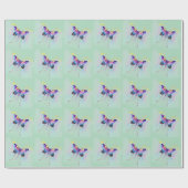 Papier Cadeau Beau Papillon (Plat)