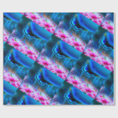 Papier Cadeau beau papillon BLUE (Plat)