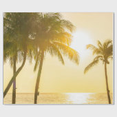 Papier Cadeau Beau paysage de mer océan avec silhouette c (Plat)