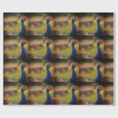 Papier Cadeau Beau Peacock photo papier enveloppant (Plat)