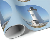 Papier Cadeau Beau phare Nobska (Coin rond)