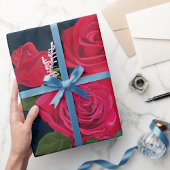Papier Cadeau Beau Rose