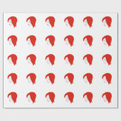 Papier Cadeau Beau roux utilisant un rouge à lèvres rouge (Plat)