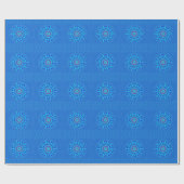 Papier Cadeau Beau Royal Blue Mandala Art Imprimer (Plat)
