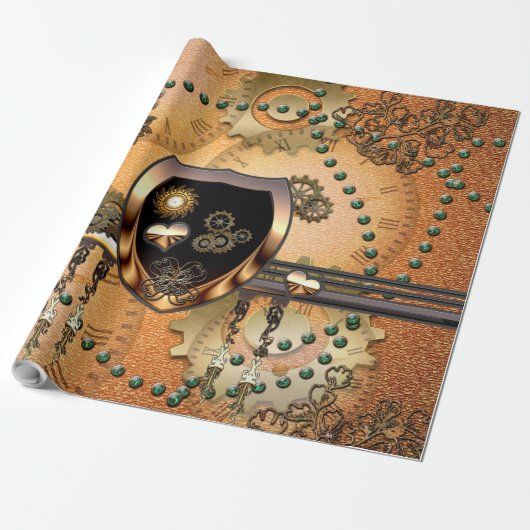 Papier Cadeau Beau steampunk (Déroulé)