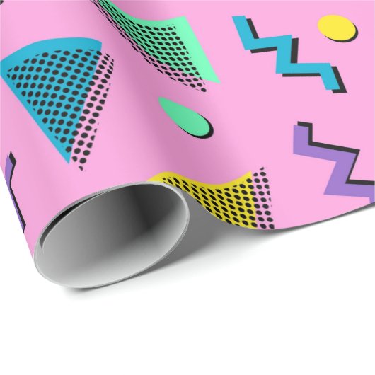 Papier Cadeau Beau style des années 80 (Coin rond)