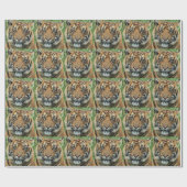 Papier Cadeau Beau tigre (Plat)