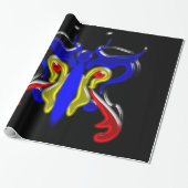 Papier Cadeau Beau verre d'icône papillon (Déroulé)
