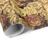 Papier Cadeau Beau vieux Rose (Coin rond)