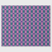 Papier Cadeau Beau violet turquoise (Plat)