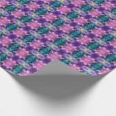 Papier Cadeau Beau violet turquoise (Coin)
