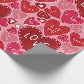 Papier Cadeau Beaucoup d'amour et de coeur Valentine (Coin)