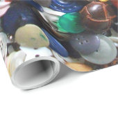 Papier Cadeau Beaucoup de boutons colorés (Coin rond)