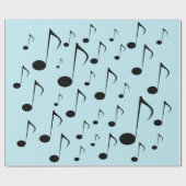 Papier Cadeau Beaucoup de notes musicales (Plat)
