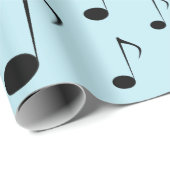 Papier Cadeau Beaucoup de notes musicales (Coin rond)