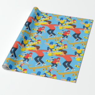 Papier Cadeau Beaucoup de Skateboarders