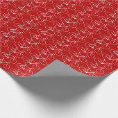 Papier Cadeau Beaucoup d'icônes blanches de bicyclette sur un (Coin)