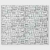 Papier Cadeau Beaucoup Merci Texte En Blanc (Plat)