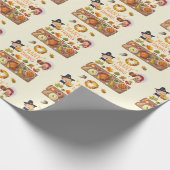 Papier Cadeau Beaucoup Remercient Pèlerin Et Fête De L'Action De (Coin)