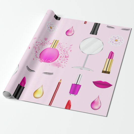 Papier Cadeau Beauté et maquillage (Déroulé)