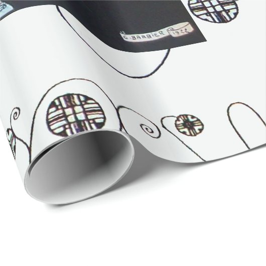 PAPIER CADEAU BEAUTÉ ET PHOENIX, DESIGNER MODE COMPOSÉ ARTISTE (Coin rond)