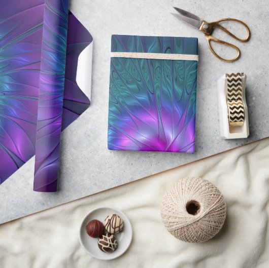 Papier Cadeau Beauté florale Abstraite Fleur d'art fractionnée c (Artisanat)