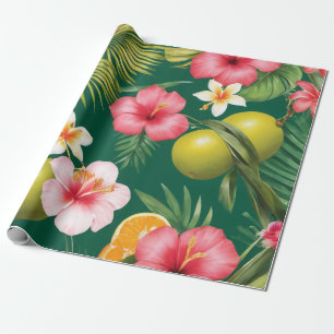 Papier Cadeau beauté luxuriante des paysages tropicaux motif bot