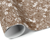 Papier Cadeau Beautés botaniques Brown (Coin rond)