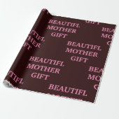 PAPIER CADEAU BEAUTIFLE MÈRE GIFT_PINK_DEEP RED (Déroulé)