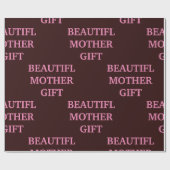 PAPIER CADEAU BEAUTIFLE MÈRE GIFT_PINK_DEEP RED (Plat)